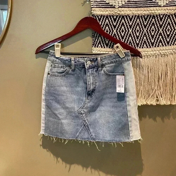 PACSUN JASON WASH TWO TONED JEAN SKIRT NWT - Picture 3 of 8